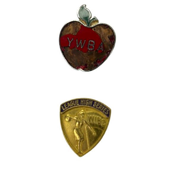 Lot 12 Vintage Bowling Award Lapel Pins WWBA 200, Atomic Vinyard 200, League Hi - Picture 4 of 7